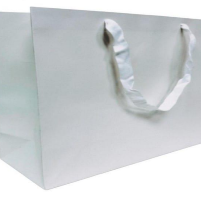 שקית נייר עבה – לבן 32*11.5 ג.25 ס"מ (48 יח')