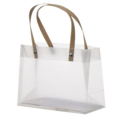 תיק פלסטי שקוף קשיח עם ידיות 20*9*15 (48 יח')